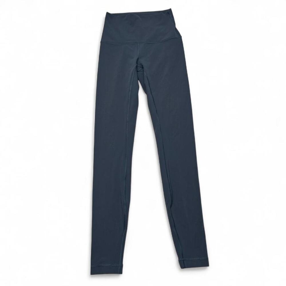 Wunder Under Lululemon Full On Lux extreme 28” Blue Gym Leggings Womens Size 4